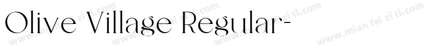 Olive Village Regular字体转换
